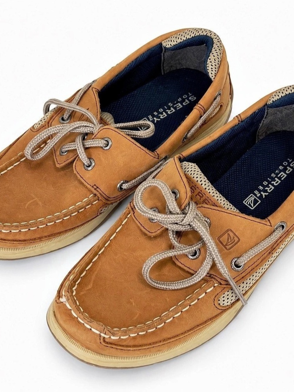 Sperry Lanyard Boys Boat Shoes Boys US 3M Brown Good